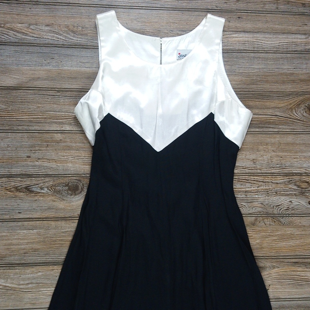 Vintage Just Choon Silky Black & White Mini Dress